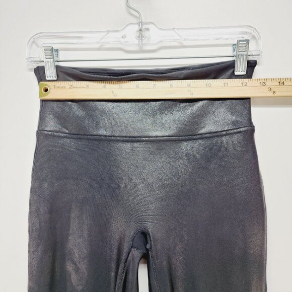 Spanx Faux Leather Leggings High Rise Compression Black Full Length Size M - Picture 5 of 10